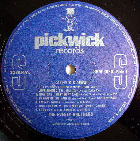 Everly Brothers - Cathy's Clown (Vinyl, VG+) (Vinyl LP)