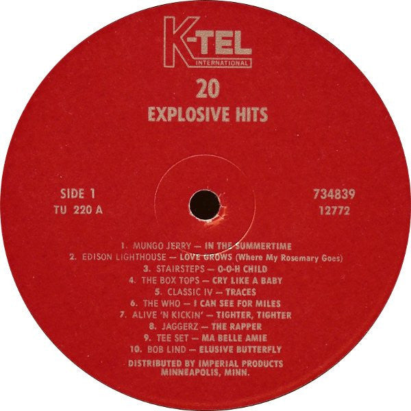 Various - 20 Explosive Hits (VG+) (Vinyl LP)
