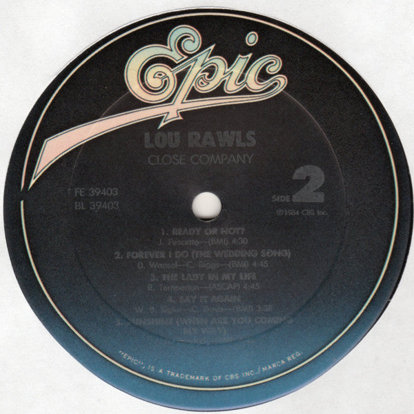 Rawls, Lou - Close Company (VG+) (Vinyl LP)