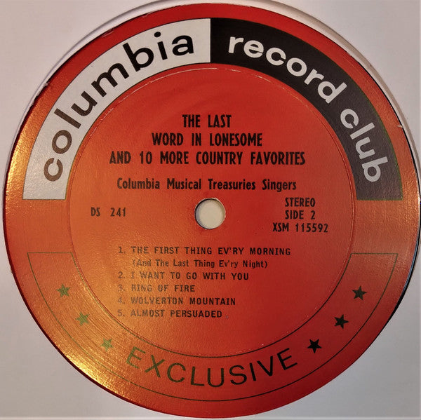 Various - The Last Word In Lonesome And 10 More Country Favorites (VG) (Vinyl LP)