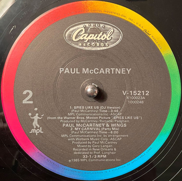 McCartney, Paul - Spies Like Us (VG) (Vinyl LP)
