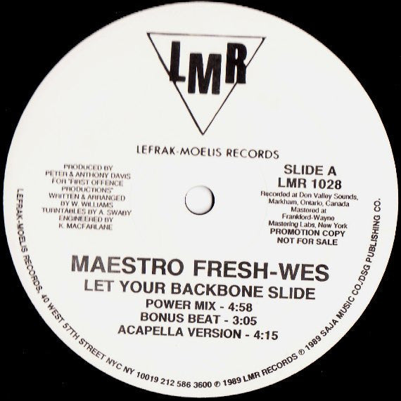Maestro Fresh-Wes - Let Your Backbone Slide (VG+) (Vinyl LP)