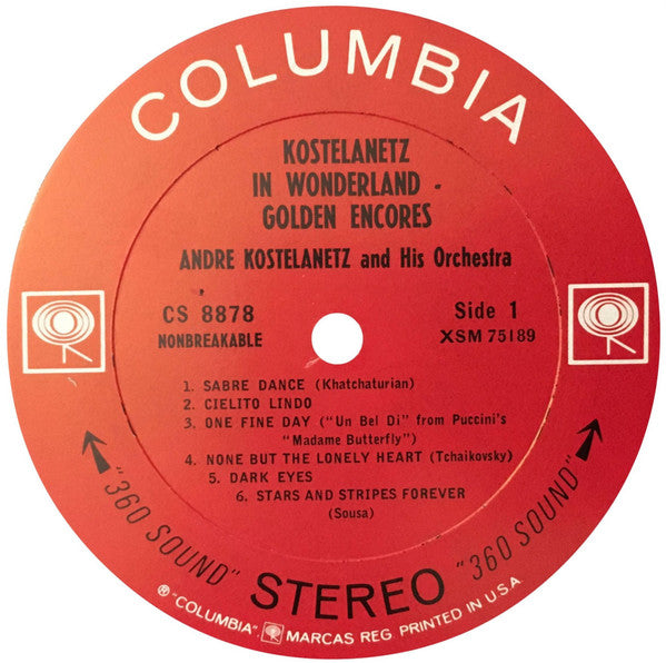 Kostelanetz, Andre And His Orchestra - Kostelanetz In Wonderland - Golden Encores (Vinyl, VG+) (Vinyl LP)