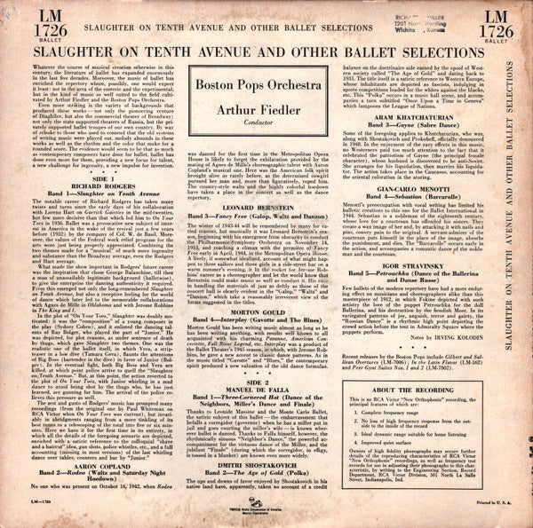 Slaughter On 10th Ave. [Complete] And Other Ballet Selections (VG+) (Vinyl LP)