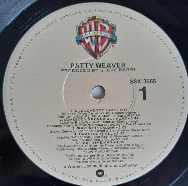 Weaver, Patty - Patty Weaver (VG+) (Vinyl LP)
