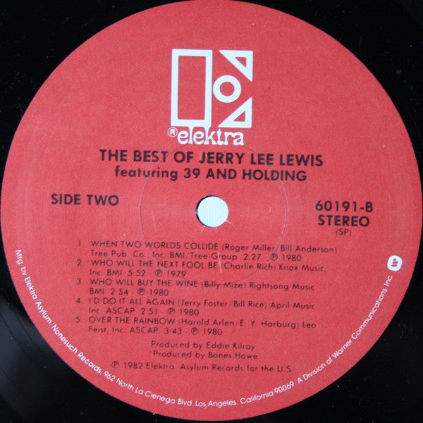 Lewis, Jerry Lee - The Best Of Jerry Lee Lewis Featuring 39 And Holding (Vinyl, VG) (Vinyl LP)