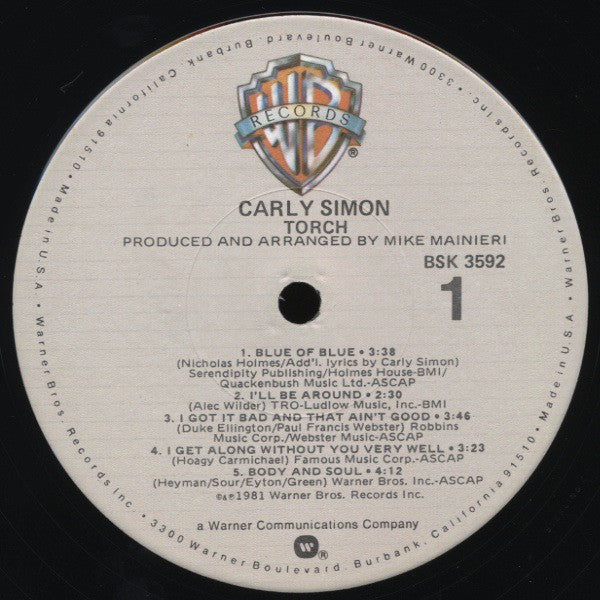 Simon, Carly - Torch (VG+) (Vinyl LP)