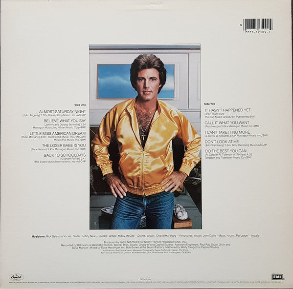 Nelson, Rick - Playing To Win (VG+) (Vinyl LP)