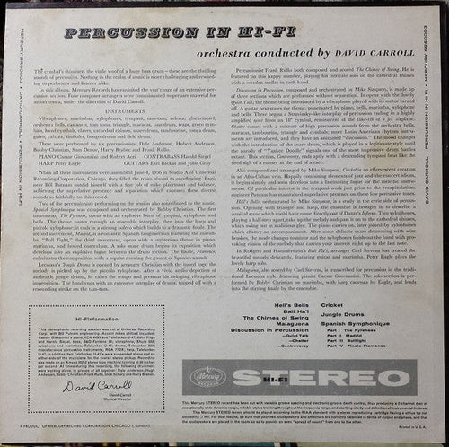 Carroll, David - Percussion In Hi-Fi (Vinyl, VG) (Vinyl LP)