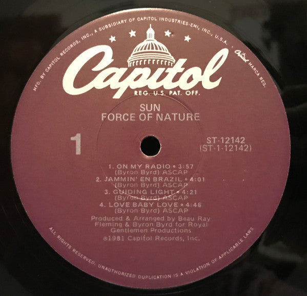 Sun  - Force Of Nature (VG) (Vinyl LP)