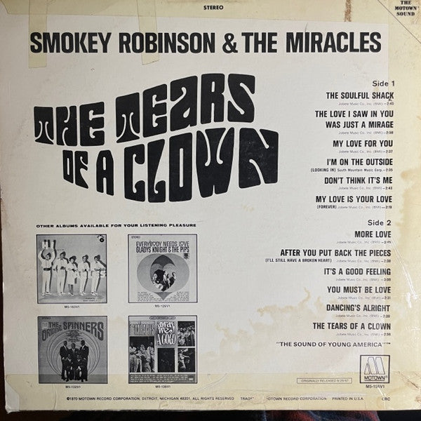 Robinson, Smokey & The Miracles - The Tears Of A Clown (Vinyl, VG+) (Vinyl LP)