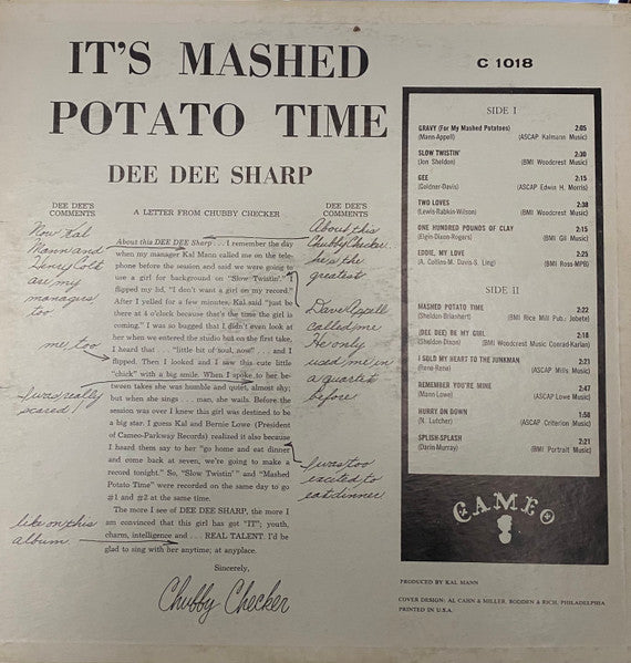 Sharp, Dee Dee - It's Mashed Potato Time (G+) (Vinyl LP)