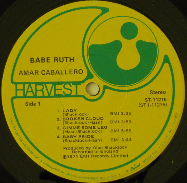 Babe Ruth - Amar Caballero (Vinyl, VG+) (Vinyl LP)