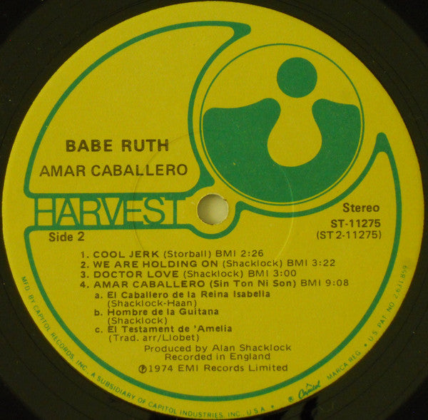 Babe Ruth - Amar Caballero (Vinyl, VG+) (Vinyl LP)