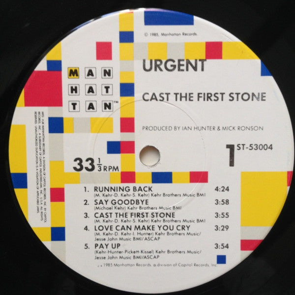 Urgent  - Cast The First Stone (Vinyl, VG+) (Vinyl LP)