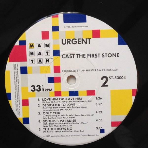 Urgent  - Cast The First Stone (Vinyl, VG+) (Vinyl LP)