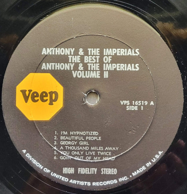 Anthony & The Imperials - The Best Of Volume 2 (VG) (Vinyl LP)