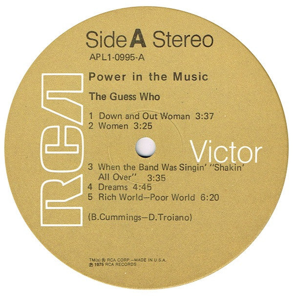 Guess Who - Power In The Music (Vinyl, VG) (Vinyl LP)