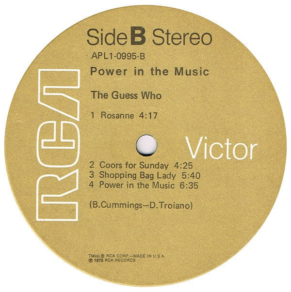 Guess Who - Power In The Music (Vinyl, VG) (Vinyl LP)