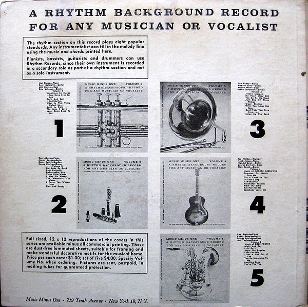 Music Minus One - Volume 1 - A Rhythm Background Record For Any Musician Or Vocalist (VG) (Vinyl LP)