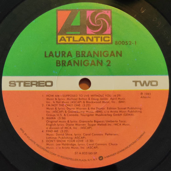 Branigan, Laura - Branigan 2 (NM or M-) (Vinyl LP)