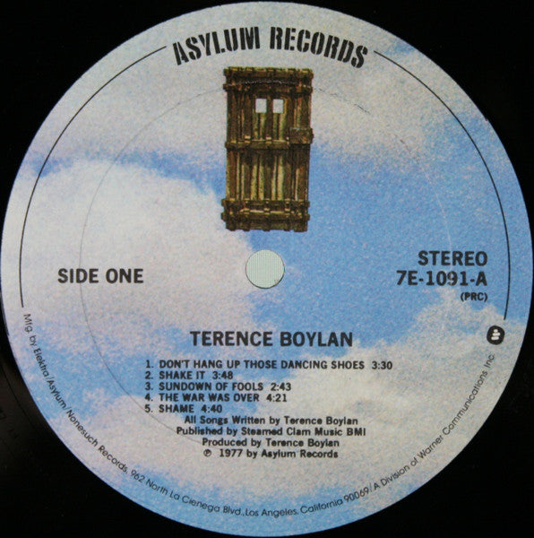 Boylan, Terence - Terence Boylan (VG+) (Vinyl LP)