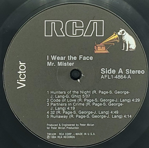 Mr. Mister - I Wear The Face (NM or M-) (Vinyl LP)