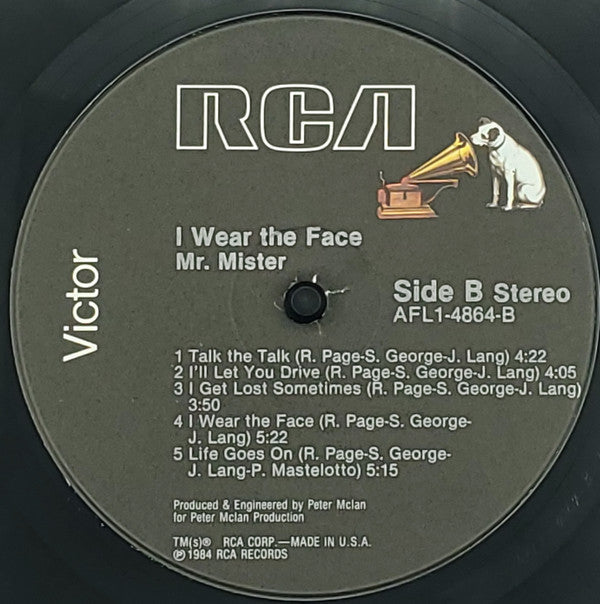 Mr. Mister - I Wear The Face (NM or M-) (Vinyl LP)
