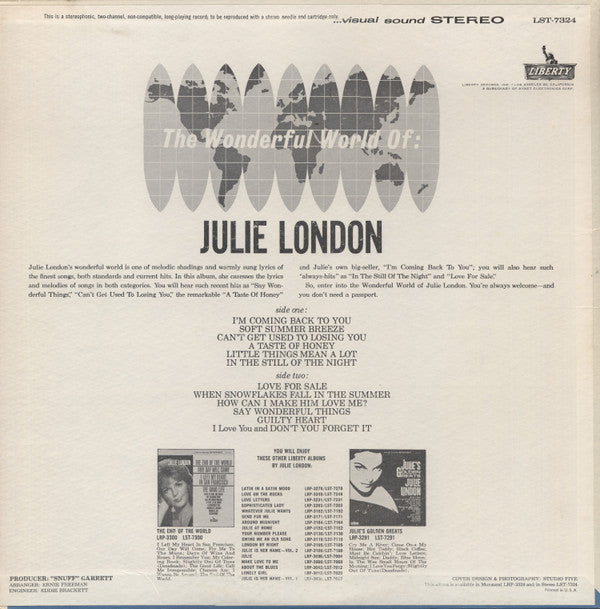 London, Julie - The Wonderful World Of Julie London (NM or M-) (Vinyl LP)