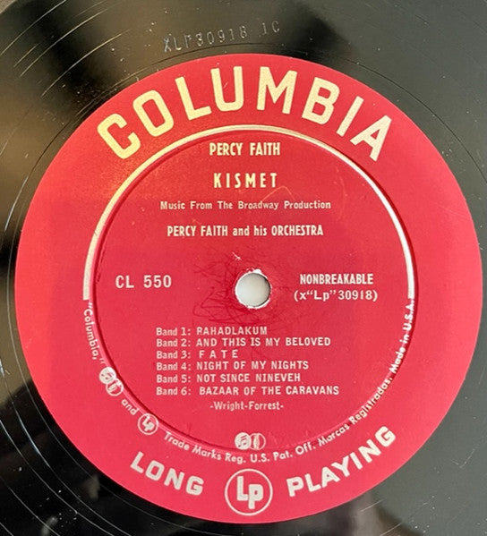 Faith, Percy And His Orchestra - Kismet (VG+) (Vinyl LP)
