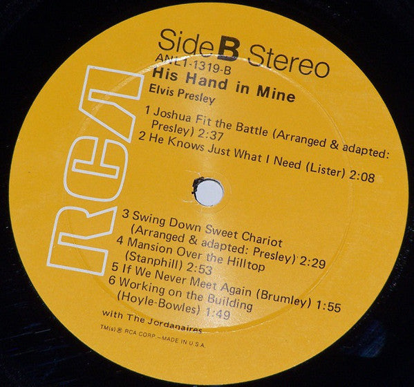 Elvis - His Hand In Mine (Vinyl, NM or M-) (Vinyl LP)