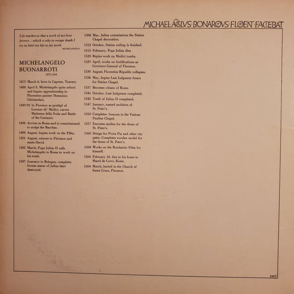 The Agony And The Ecstasy (M) (Vinyl LP)
