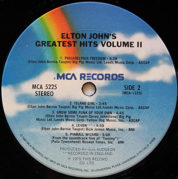 John, Elton - Greatest Hits Volume II (VG+) (Vinyl LP)