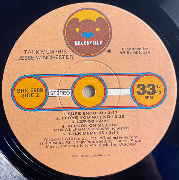 Winchester, Jesse - Talk Memphis (VG+) (Vinyl LP)