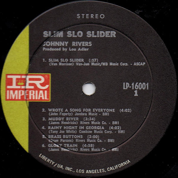 Rivers, Johnny - Slim Slo Slider (VG+) (Vinyl LP)