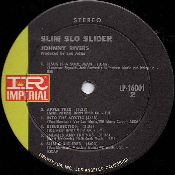 Rivers, Johnny - Slim Slo Slider (VG+) (Vinyl LP)