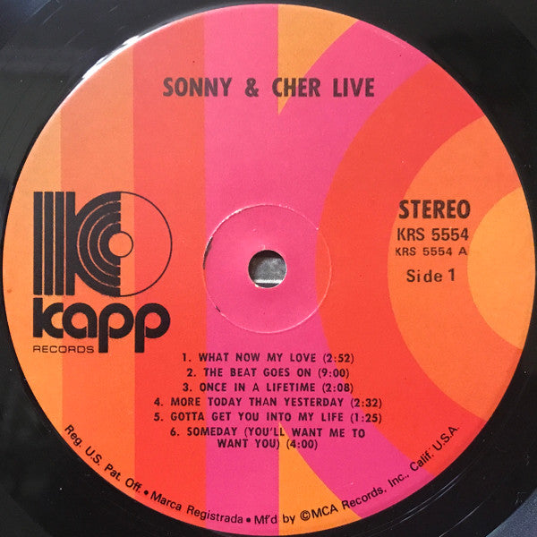 Sonny & Cher - Sonny & Cher Live (Vinyl, VG+) (Vinyl LP)