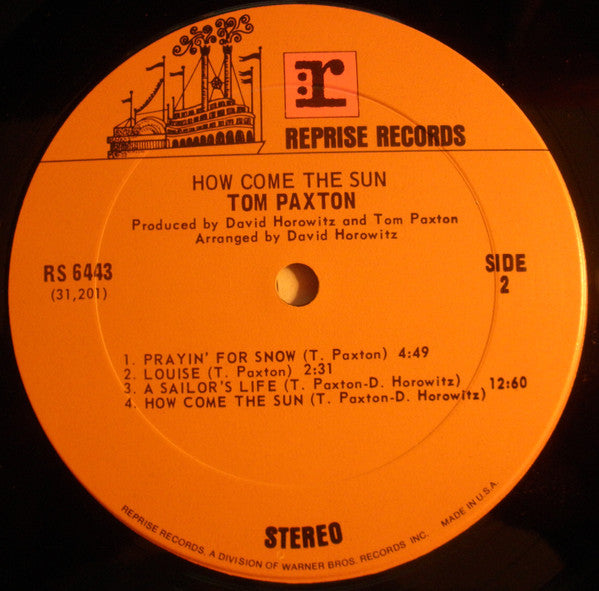 Paxton, Tom - How Come The Sun (VG+) (Vinyl LP)