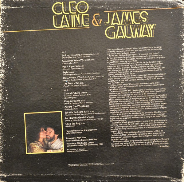 Laine, Cleo & James Galway - Sometimes When We Touch (VG+) (Vinyl LP)