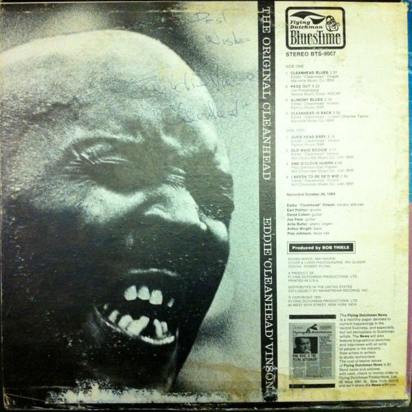 Vinson, Eddie "Cleanhead" - The Original Cleanhead (Vinyl, VG+) (Vinyl LP)