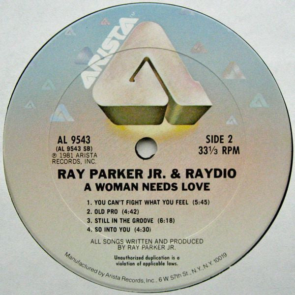Parker Jr., Ray And Raydio - A Woman Needs Love (VG+) (Vinyl LP)