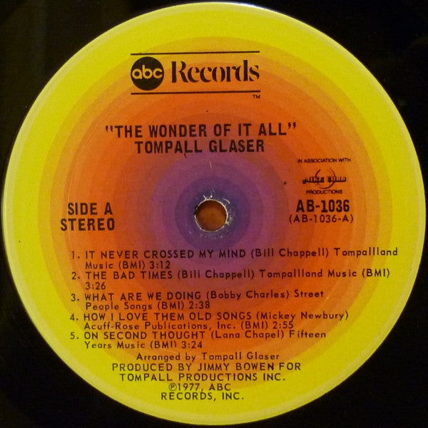 Glaser, Tompall - The Wonder Of It All (VG) (Vinyl LP)