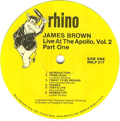 Brown, James And His Famous Flames - "Live" At The Apollo Volume II (Part 1) (Vinyl, M) (Vinyl LP)