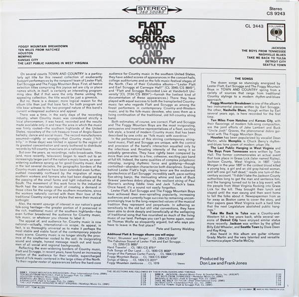 Flatt And Scruggs - Town And Country (G+) (Vinyl LP)