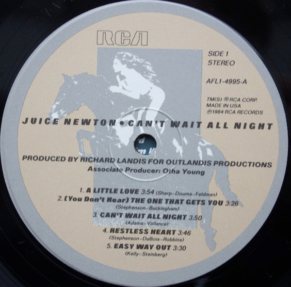 Juice Newton - Can't Wait All Night (VG+) (Vinyl LP)