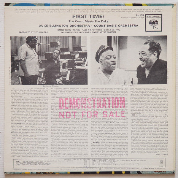 Ellington, Duke And Count Basie - First Time! The Count Meets The Duke (Vinyl, VG+) (Vinyl LP)