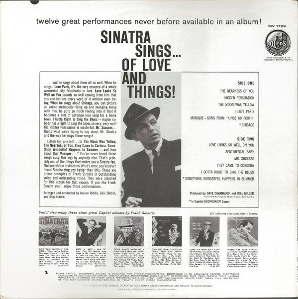 Sinatra, Frank - Sinatra Sings...Of Love And Things (Vinyl, VG+) (Vinyl LP)