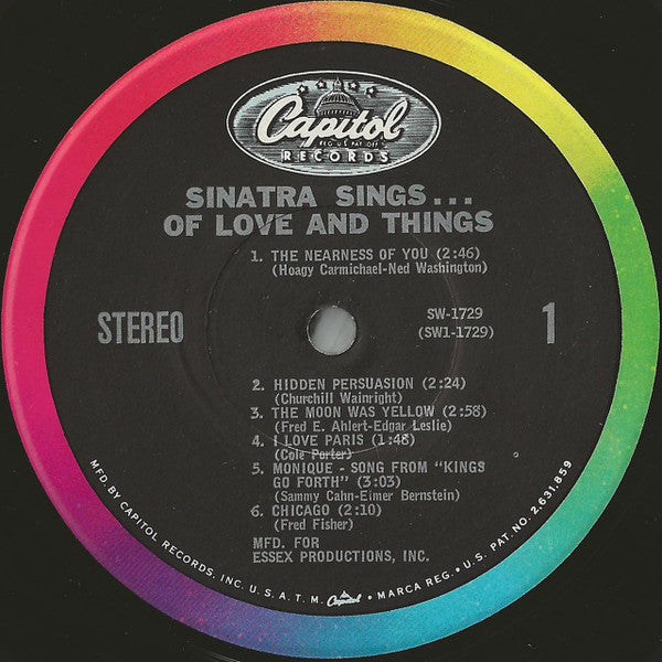 Sinatra, Frank - Sinatra Sings...Of Love And Things (Vinyl, VG+) (Vinyl LP)