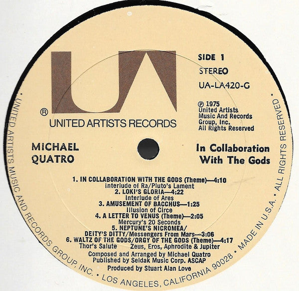 Quatro, Michael - In Collaboration With The Gods (NM or M-) (Vinyl LP)