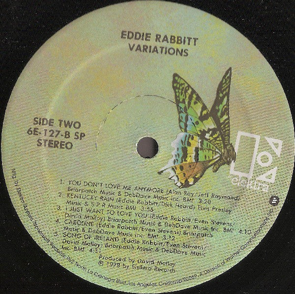 Rabbitt, Eddie - Variations (Vinyl, VG+) (Vinyl LP)